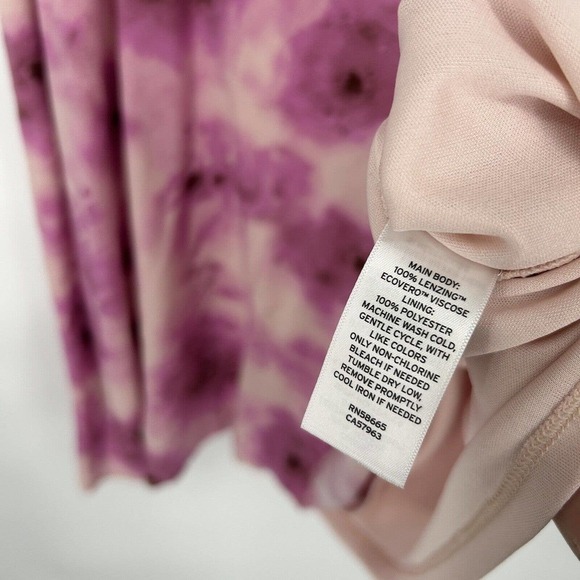 Abound Nordstrom Leland Tie Front Cutout Pink Skater Dress Short Sleeve Size 1X - Picture 10 of 10